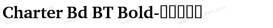 Charter Bd BT Bold字体转换